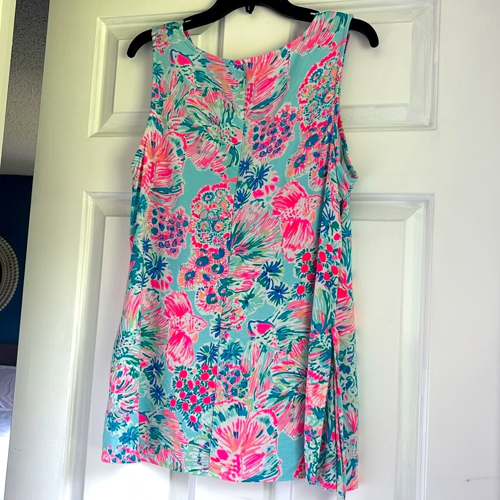 Lilly Pulitzer Floral Tunic in Pink and Blue